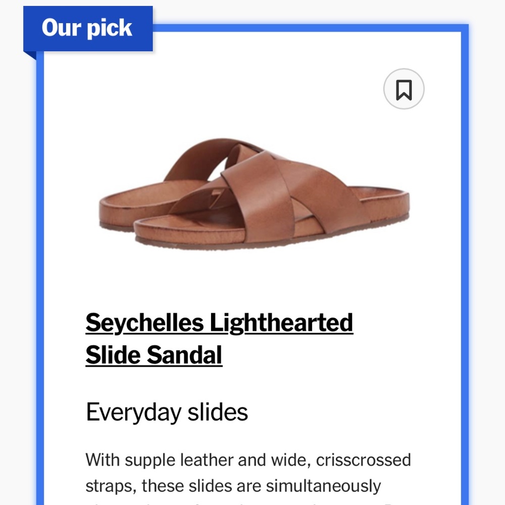 Brand-New Seychelles Lighthearted Slide Sandal in Tan - NIB